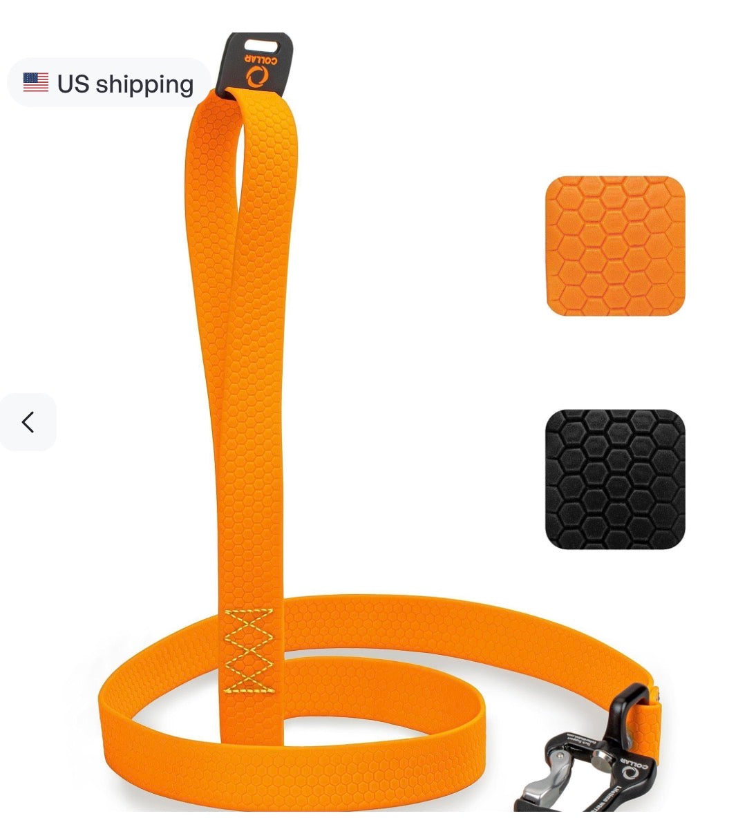 Orange Extra Heavy Duty Dog Leash 4 Ft x 1 in for Large Medium and Smal