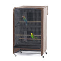 PONY DANCE Pets Product Universal Birdcage Cover Blackout & Breathable Birdcage Cover for Pet Sleep & Rest Large Khaki 35 L x 25 W x 47 in H
